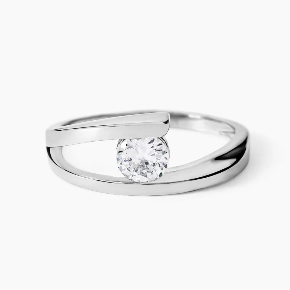 Bague Mary-paule Argent Blanc Oxyde De Zirconium