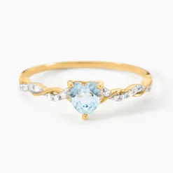 Bague Mathilde Or Jaune Topaze Oxyde De Zirconium