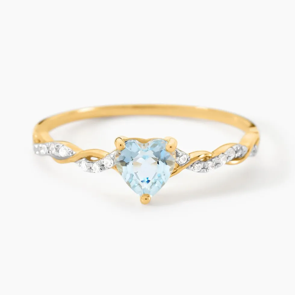 Bague Mathilde Or Jaune Topaze Oxyde De Zirconium
