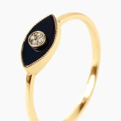 Bague Matiasma Or Jaune Onyx Diamant