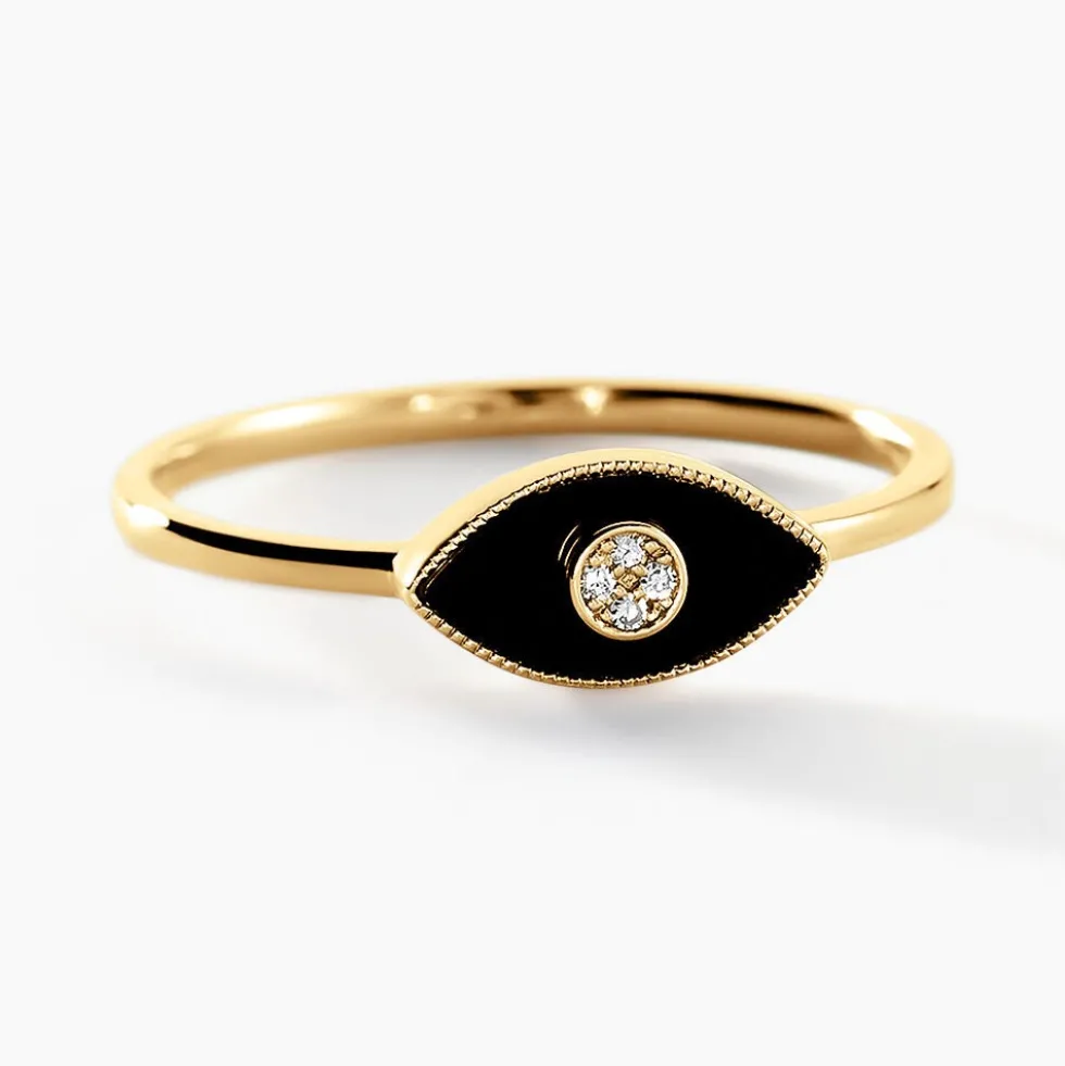 Bague Matiasma Or Jaune Onyx Diamant
