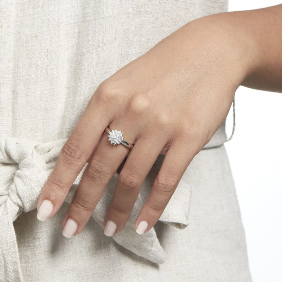 Bague Maximille Argent Blanc Oxyde De Zirconium