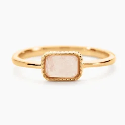 Bague Memory Plaqué Or Jaune Quartz