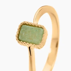 Bague Memory Plaqué Or Jaune Aventurine