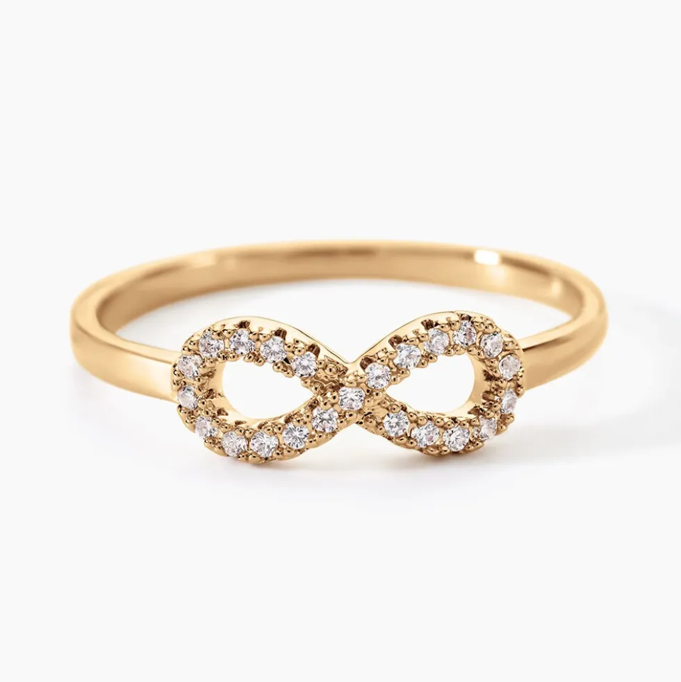 Bague Merane Plaqué Or Jaune Oxyde De Zirconium