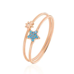 Bague Miguele Argent Rose Oxyde De Zirconium