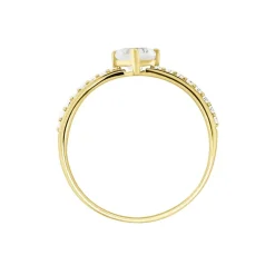 Bague Monelle Or Jaune Oxyde De Zirconium