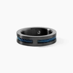 Bague Métal Acier Noir