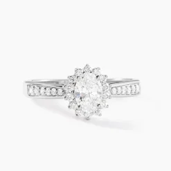 Bague Myles Platine Blanc Diamant Synthétique