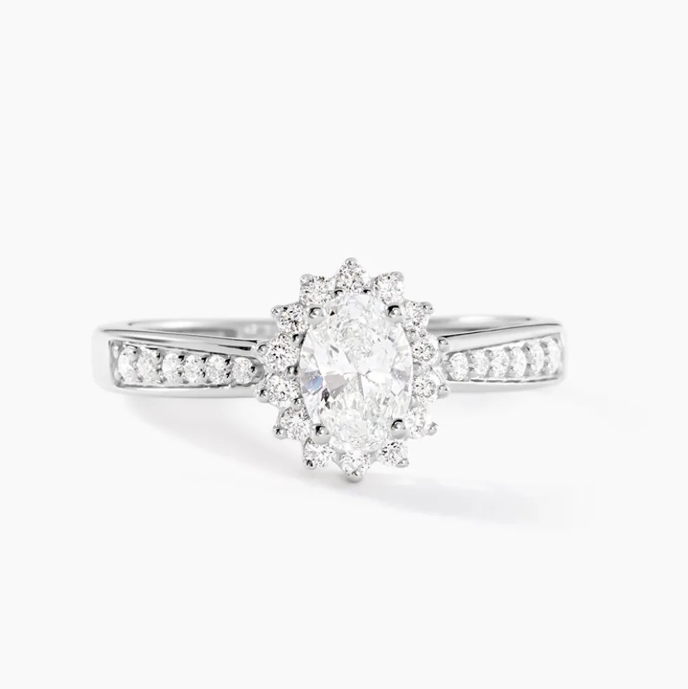 Bague Myles Platine Blanc Diamant Synthétique