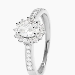 Bague Myles Platine Blanc Diamant Synthétique
