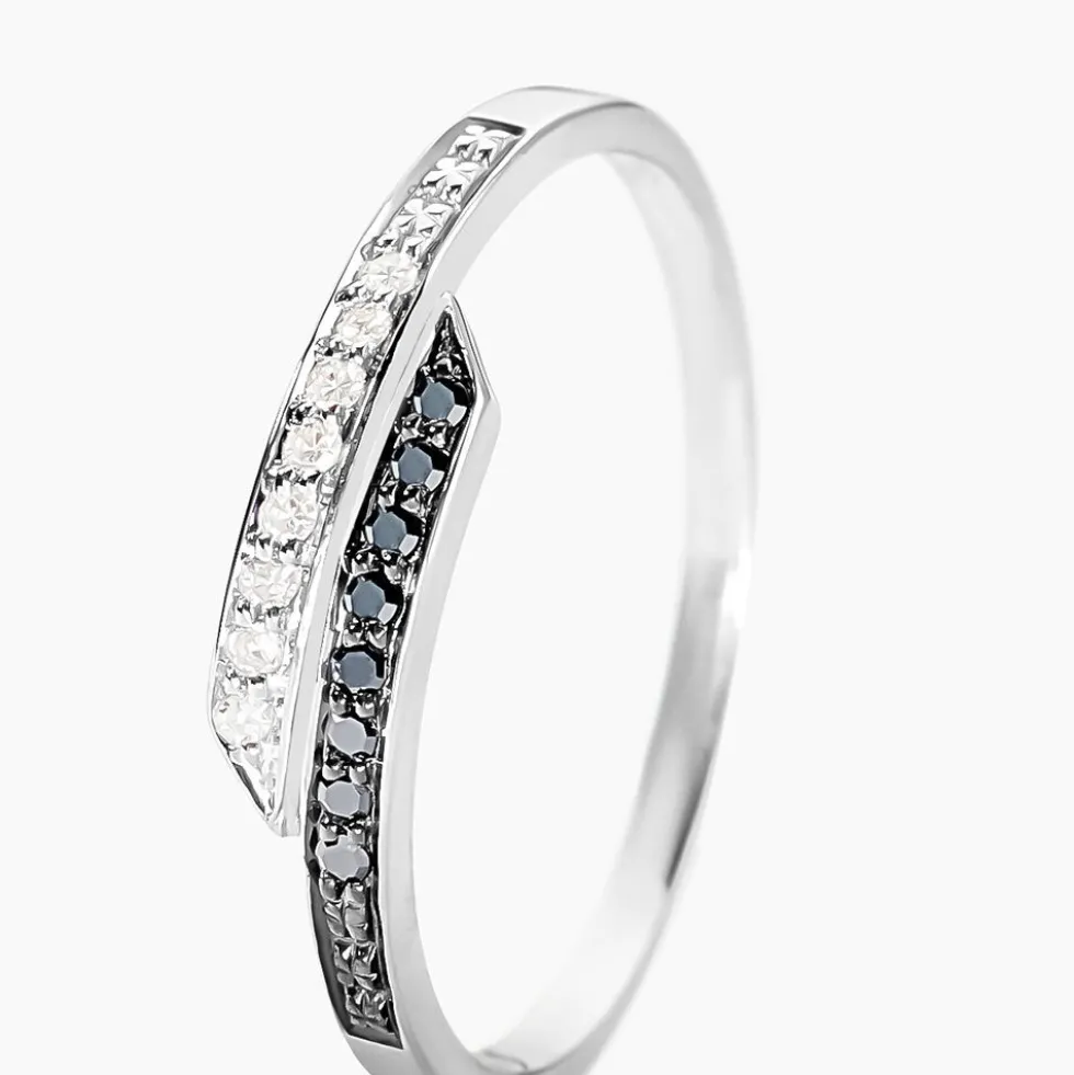 Bague Nazima Or Blanc Diamant