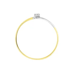 Bague Nesryne Or Bicolore Oxyde De Zirconium