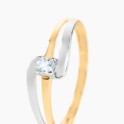 Bague Nesryne Or Bicolore Topaze