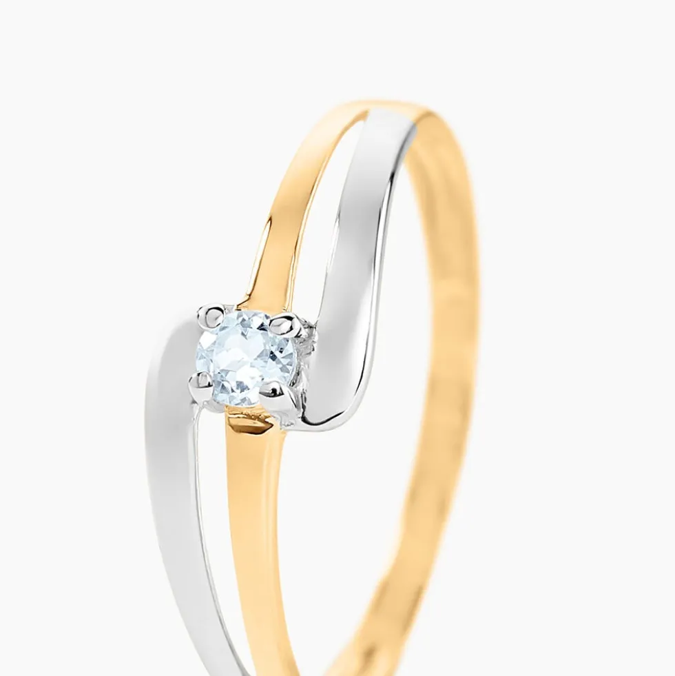 Bague Nesryne Or Bicolore Topaze