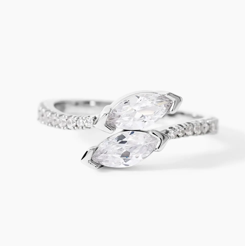 Bague Nevarte Argent Blanc Oxyde De Zirconium