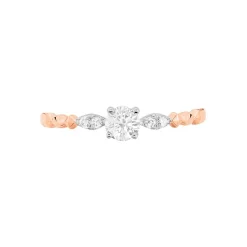Bague Norhen Or Rose Oxyde De Zirconium