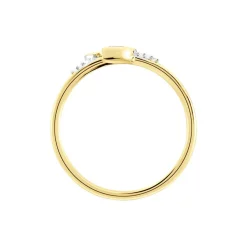 Bague Océan Or Jaune Topaze Oxyde De Zirconium