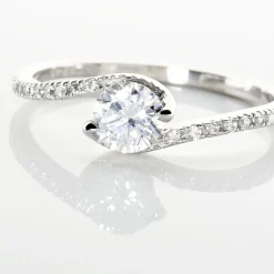Bague Olly Or Blanc Oxyde De Zirconium
