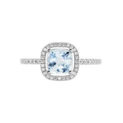 Bague Or Blanc Adrienne Topaze Oxydes De Zirconium