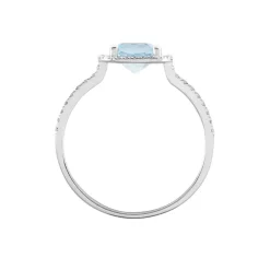 Bague Or Blanc Adrienne Topaze Oxydes De Zirconium