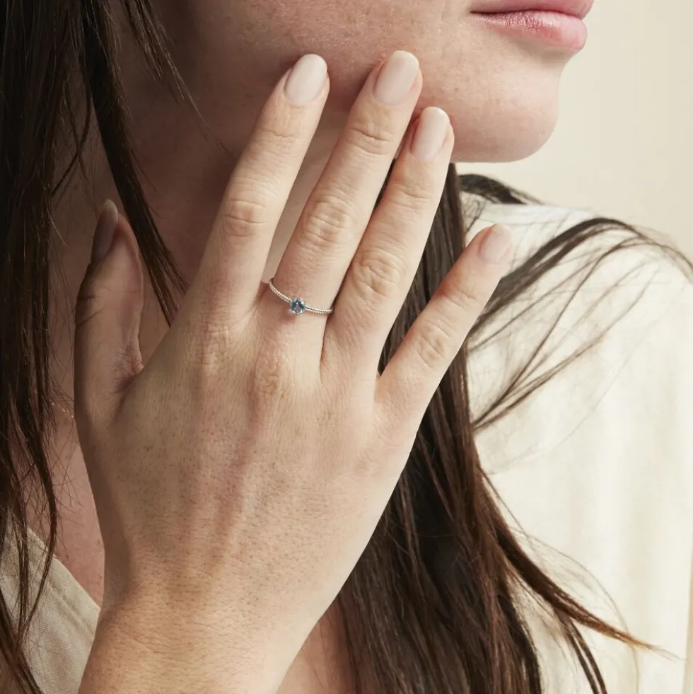 Bague Or Blanc Demi Topaze
