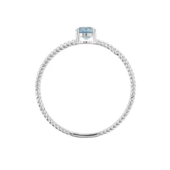 Bague Or Blanc Demi Topaze