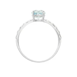 Bague Or Blanc Monroe Topaze Oxydes De Zirconium