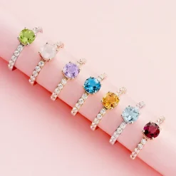 Bague Or Blanc Monroe Topaze Oxydes De Zirconium