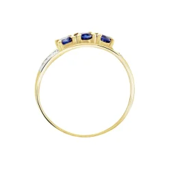 Bague Or Jaune Abelard Saphirs Diamants