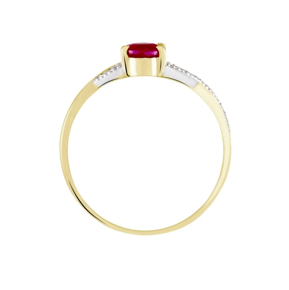 Bague Or Jaune Candice Rubis