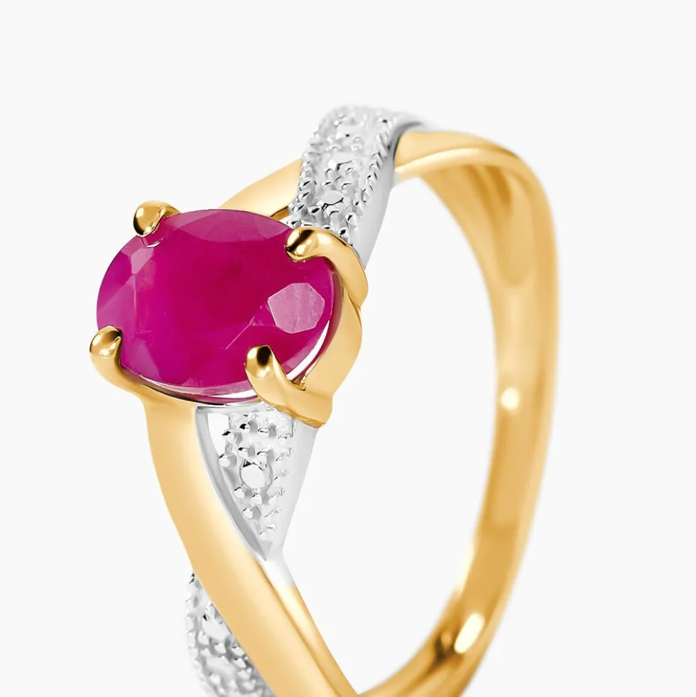 Bague Or Jaune Candice Rubis