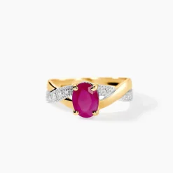 Bague Or Jaune Candice Rubis