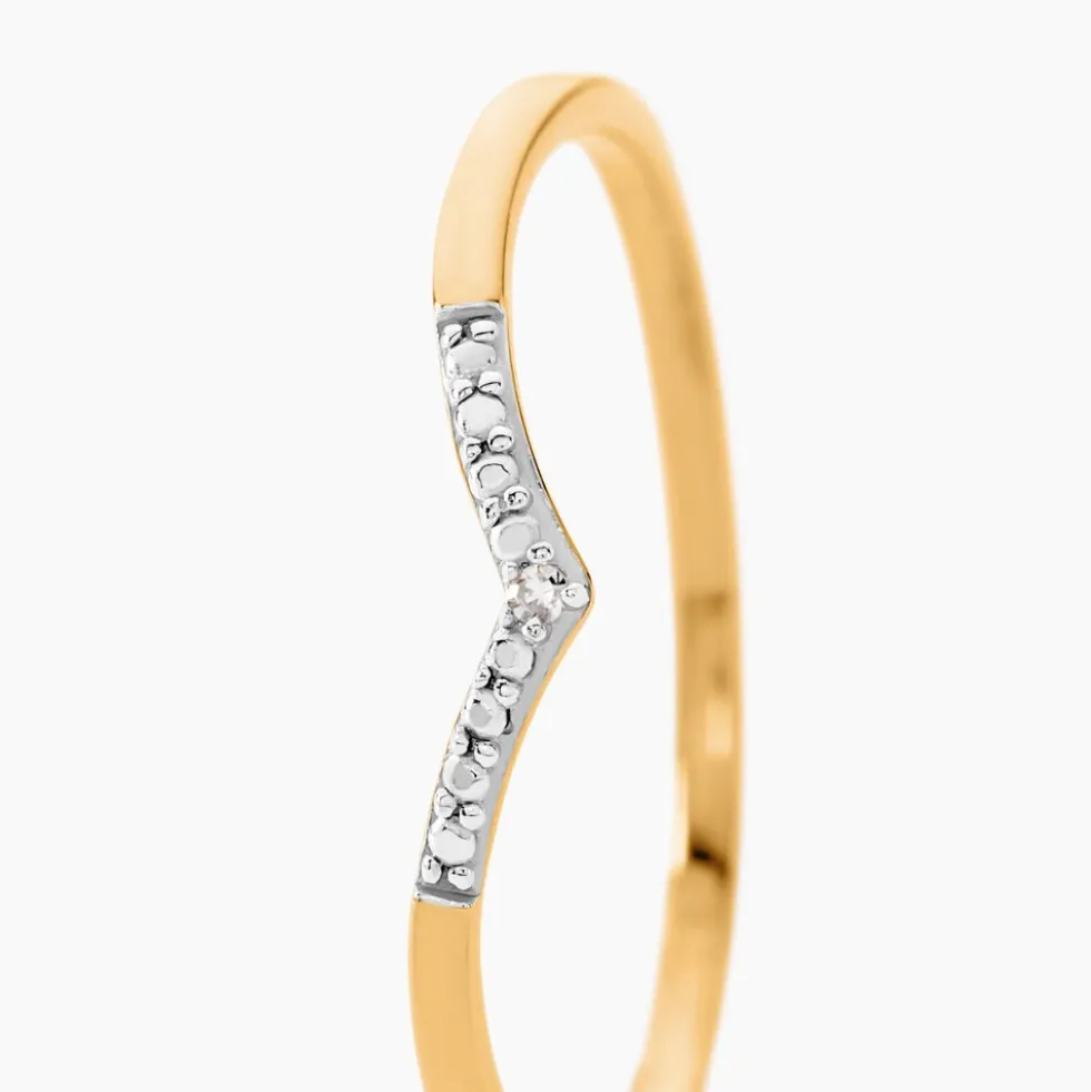Bague Or Jaune Kaitlynn Diamant