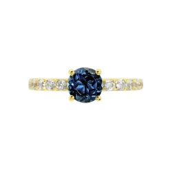 Bague Or Jaune Monroe Topaze Oxydes De Zirconium