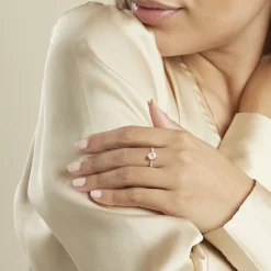 Bague Or Rose Monroe Quartz Oxydes De Zirconium