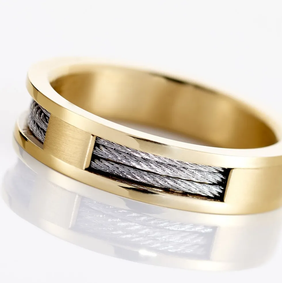 Bague Phebus Him Classique Acier Jaune
