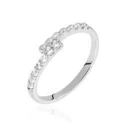 Bague Pisa Argent Blanc Oxyde De Zirconium