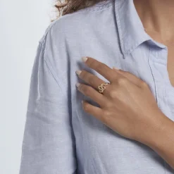 Bague Plaqué Or Cyriack Oxydes De Zirconium