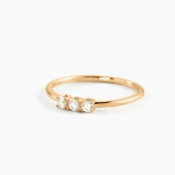 Bague Plaqué Or Jaune Shalice Oxydes De Zirconium