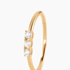 Bague Plaqué Or Jaune Shalice Oxydes De Zirconium