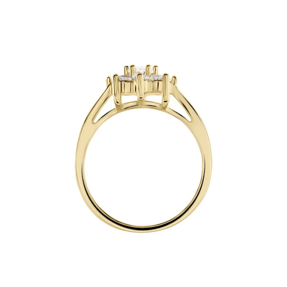 Bague Plaqué Or Mahats Oxyde De Zirconium