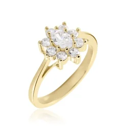 Bague Plaqué Or Mahats Oxyde De Zirconium