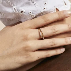 Bague Plaqué Or Mietta Oxydes De Zirconium
