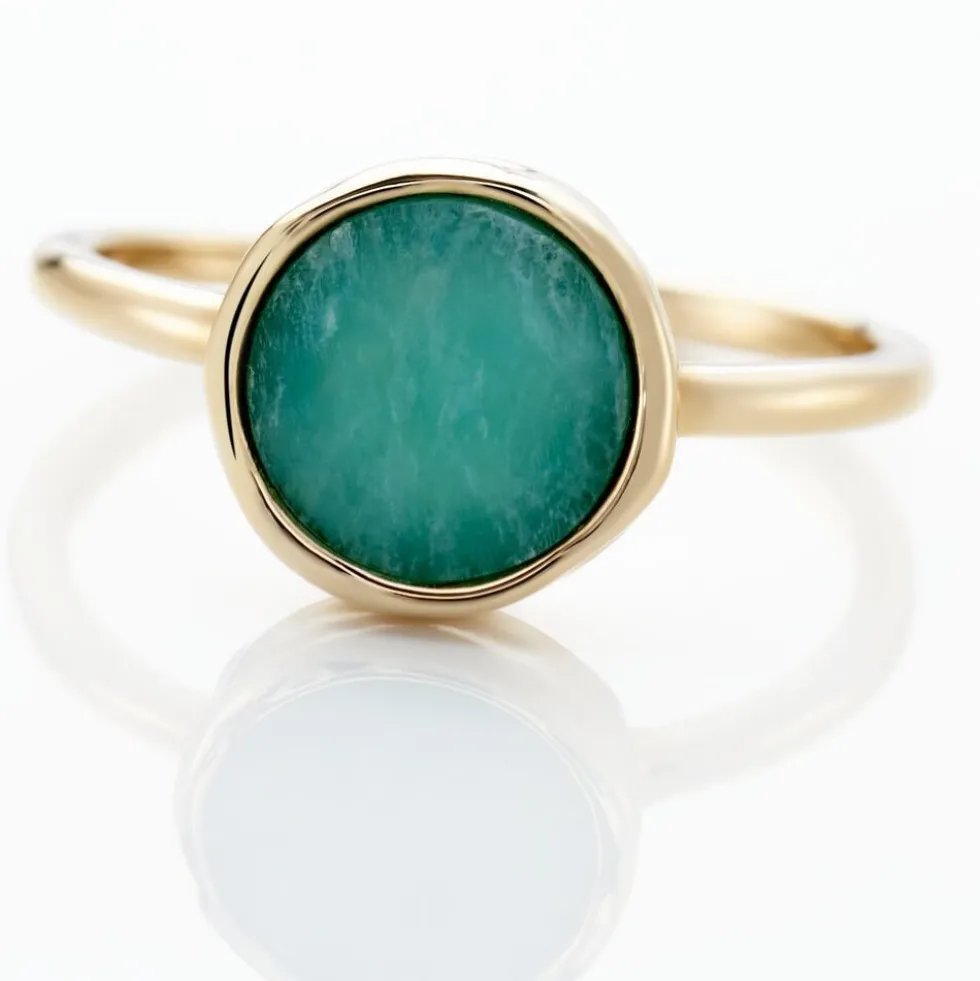 Bague Plaqué Or Neassa Amazonite