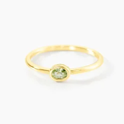 Bague Poem Argent Jaune Péridot