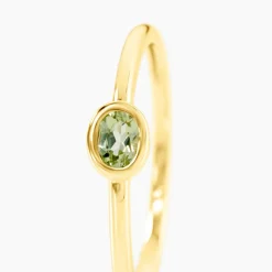 Bague Poem Argent Jaune Péridot
