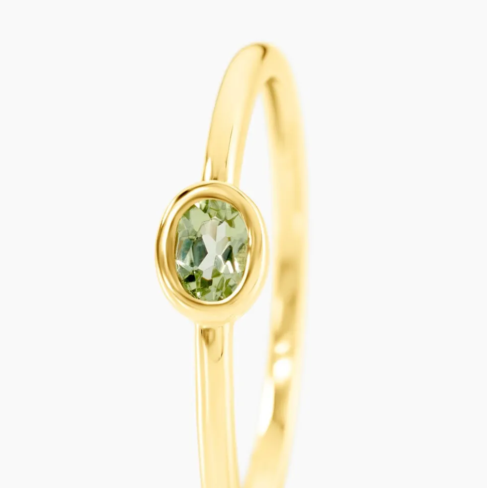 Bague Poem Argent Jaune Péridot