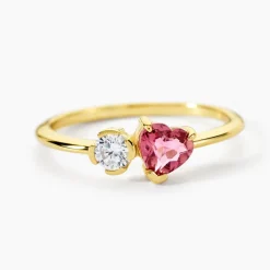 Bague Poem Argent Jaune Tourmaline Oxyde De Zirconium