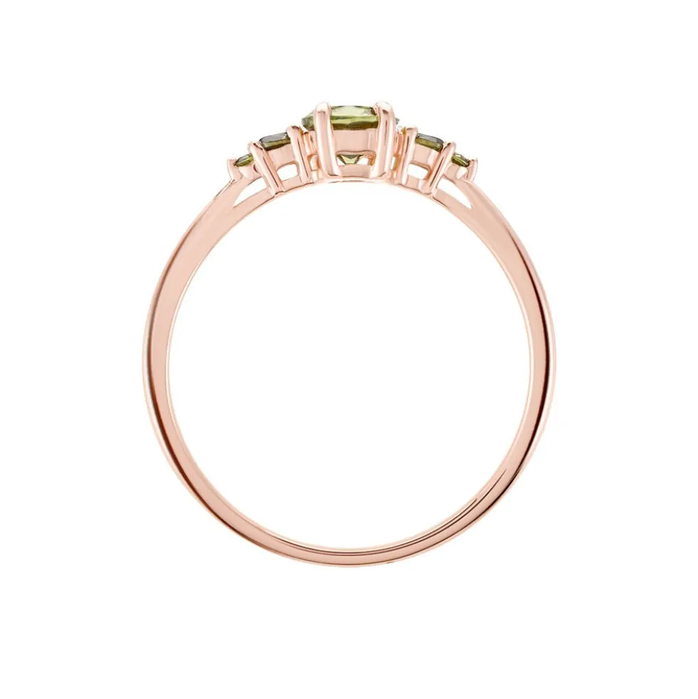 Bague Rainbow Argent Rose Oxyde De Zirconium